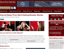 Tablet Screenshot of onlinedatesfromhell.com